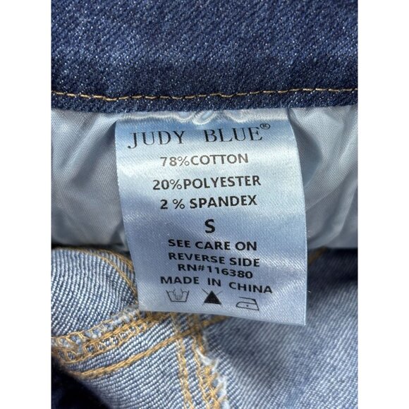 Judy Blue Womens Straight Leg Jeans Size S Blue Denim Stretch Cotton Blend - Picture 5 of 12